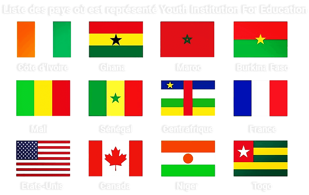 Liste des pays où représenté Youth Institution for Education